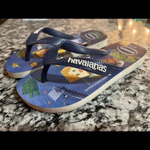 Boys Havaianas Minecraft flip flop